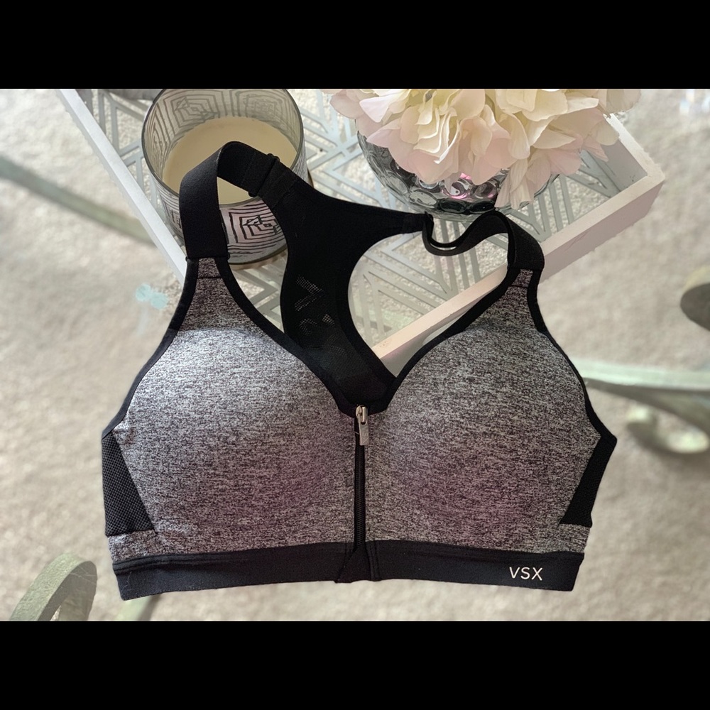 VS PINK | Womens 34B Zip-Up Sports Bra